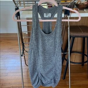 Athleta Heather Gray Rouching Tank Top